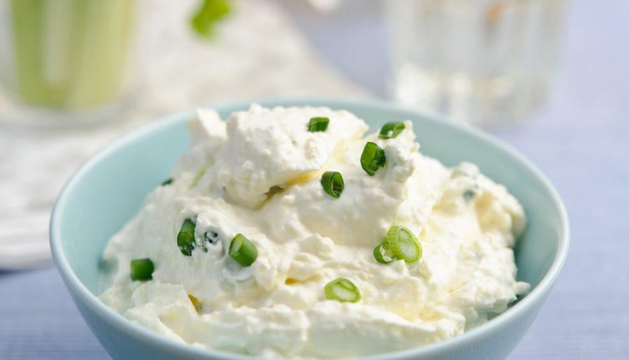 Hung curd and celery dip